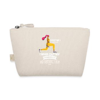 Leg Training Woman Sporty Mom - Organic Pouch - nature - Front