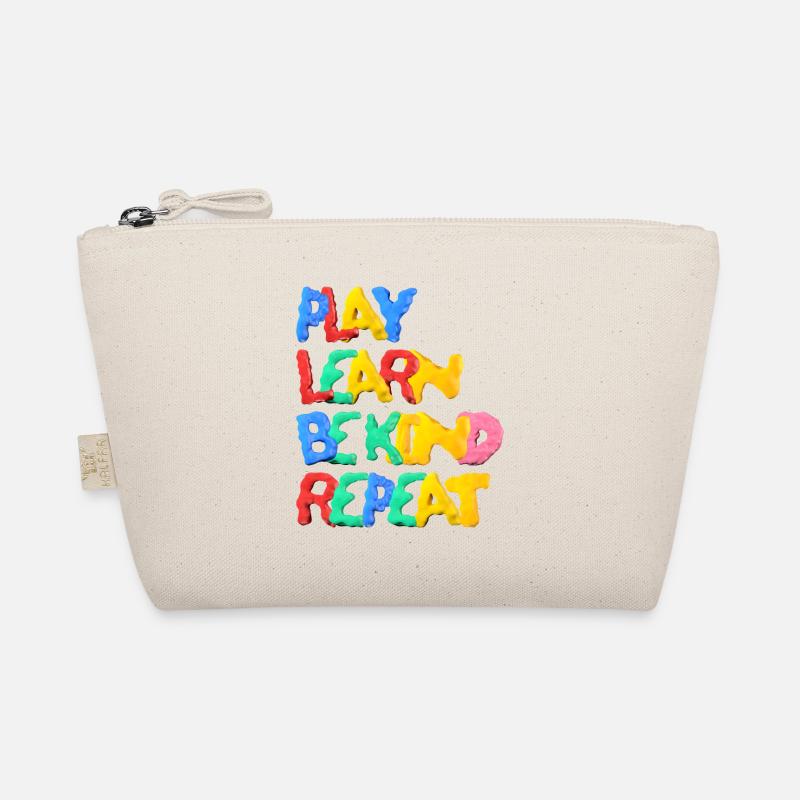 Play Learn Be Kind Repeat Anti Bullying Wavy Organic Pouch