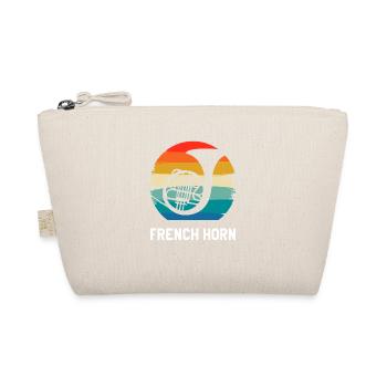 Retro Vintage Classic French Horn Player - Bio-Täschchen - Natur - Vorne
