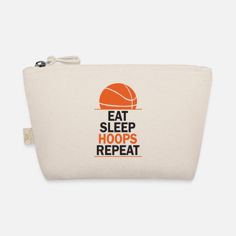 Eat Sleep Hoops Repeat Basketball Bio-Täschchen