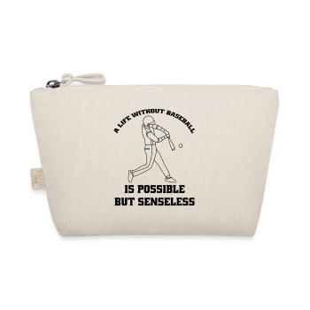 Baseball Geschenk Baseballspiel Baseballliebhaber - Bio-Täschchen - Natur - Vorne