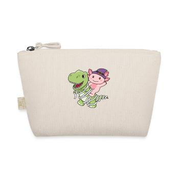 Axolotl Happy Halloween T-Rex Mummy Costume - Organic Pouch - nature - Front