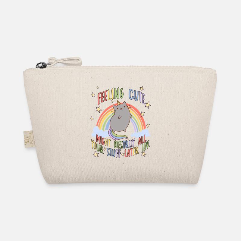 Cat saying for cat owners rainbow Organic Pouch