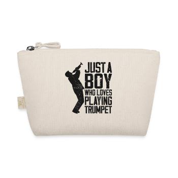 Trumpet Player Vintage Just A Boy - Bio-Täschchen - Natur - Vorne