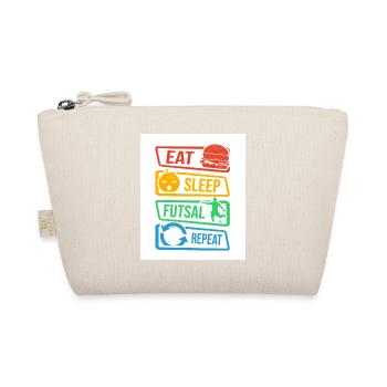 Eat Sleep Futsal Repeat Indoor Soccer Player Footb - Bio-Täschchen - Natur - Vorne