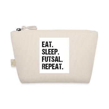 Eat Sleep Futsal Repeat Indoor Soccer Player Footb - Bio-Täschchen - Natur - Vorne