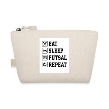 Eat Sleep Futsal Repeat Indoor Soccer Player Footb - Bio-Täschchen - Natur - Vorne