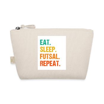 Eat Sleep Futsal Repeat Indoor Soccer Player Footb - Bio-Täschchen - Natur - Vorne