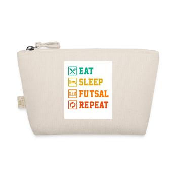 Eat Sleep Futsal Repeat Indoor Soccer Player Footb - Bio-Täschchen - Natur - Vorne