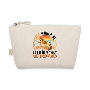 Shetland Pony Geschenk Shetty - Bio-Täschchen - Natur - Vorne