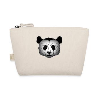 Panda animal motif animal face panda bear motif - Organic Pouch - nature - Front