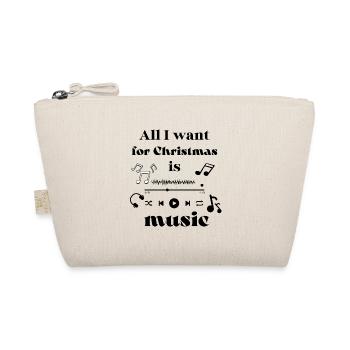 All I want for Christmas is music - Bio-Täschchen - Natur - Vorne