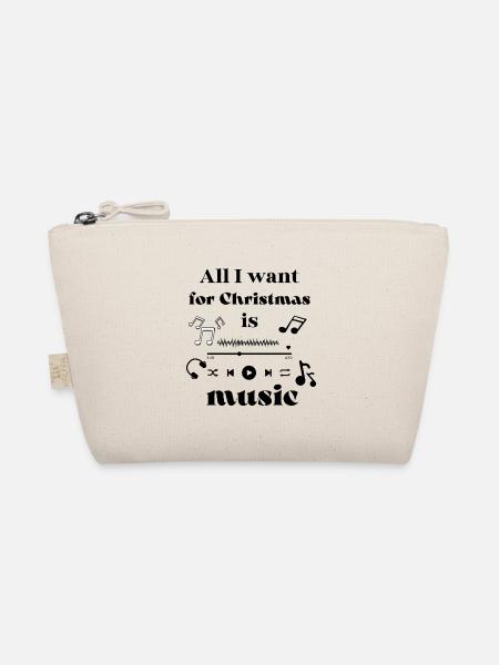 All I want for Christmas is music - Bio-Täschchen - Natur