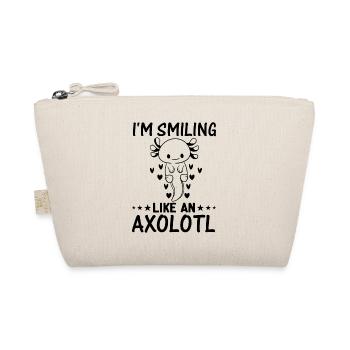 Axolotl Lover - I'm Smiling Like An Axolotl - Organic Pouch - nature - Front