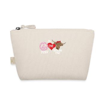 Peace Love Highland Cows - Organic Pouch - nature - Front