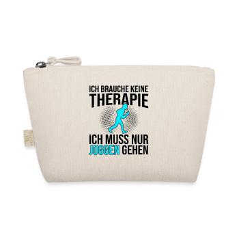 Joggen Therapie Spruch - Bio-Täschchen - Natur - Vorne