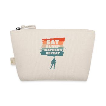 Eat Sleep Biathlon Repeat Biathlete - Organic Pouch - nature - Front