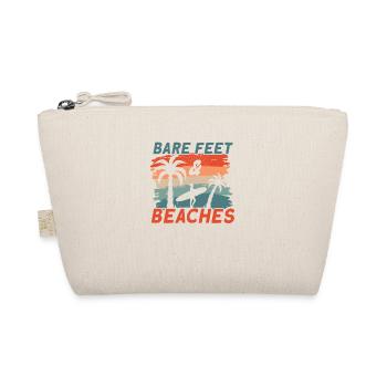 Surfing Barefoot Beach Surfer Board Summer Time - Organic Pouch - nature - Front