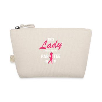 This LADY Knows How To PAR TEE Retro Funny Golfer - Organic Pouch - nature - Front