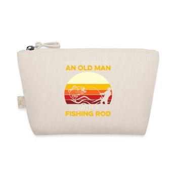 Funny Fishing Saying Gift For Fisherman - Organic Pouch - nature - Front