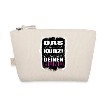 geschenk bluthund spruch geek lustig schäferhund - Bio-Täschchen - Natur - Vorne