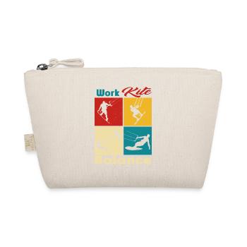 Work Kite Balance. Lifestyle Vintage Design, Work - Bio-Täschchen - Natur - Vorne
