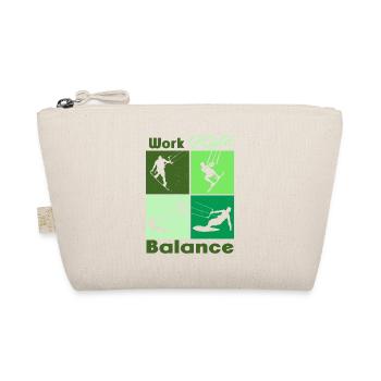 Work Kite Balance. Lifestyle Vintage Design, Work - Bio-Täschchen - Natur - Vorne