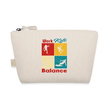 Work Kite Balance. Lifestyle Vintage Design, Work - Bio-Täschchen - Natur - Vorne