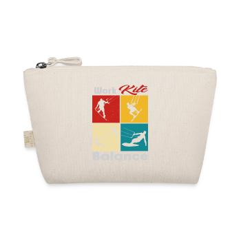 Work Kite Balance. Lifestyle Vintage Design, Work - Bio-Täschchen - Natur - Vorne