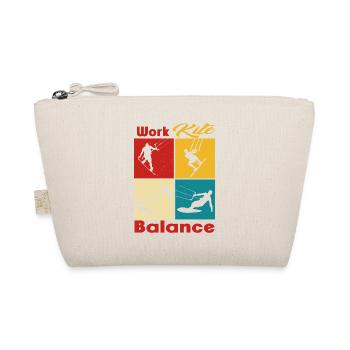 Work Kite Balance. Lifestyle Vintage Design, Work - Bio-Täschchen - Natur - Vorne