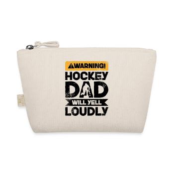 Warnung Schreien - Hockey Dad - Bio-Täschchen - Natur - Vorne