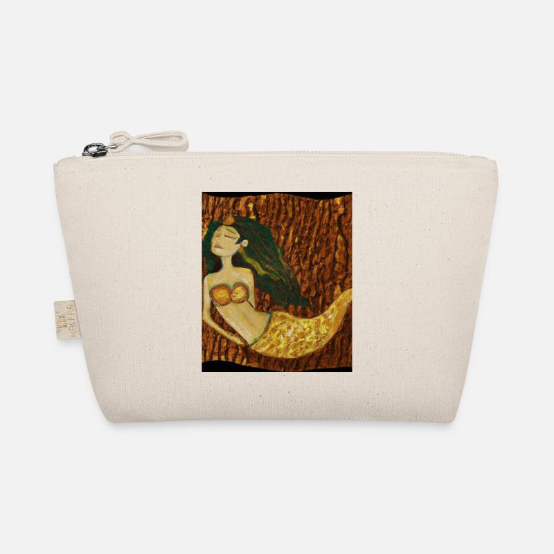 Meerjungfrau Portrait Gustav Klimt Style - Bio-Täschchen - Natur