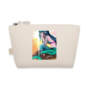 Mermaid Tattoo Retro Goth Girl Beach Sea - Organic Pouch - nature - Front