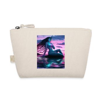 Mermaid Portrait 80s Retro - Organic Pouch - nature - Front