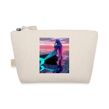 Mermaid Portrait 80s Retro - Organic Pouch - nature - Front