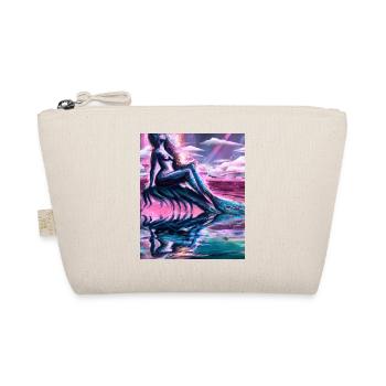 Mermaid Portrait 80s Retro - Organic Pouch - nature - Front