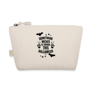 Halloween Skeleton Bat Gift - Organic Pouch - nature - Front