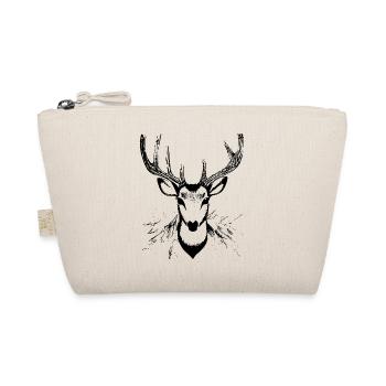 Deer head in autumn Deer antlers Buck Fawn - Organic Pouch - nature - Front