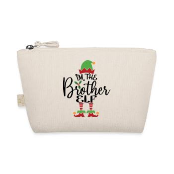 Bruder Elf Niedliches lustiges passendes Weihnachtskostüm - Bio-Täschchen - Natur - Vorne