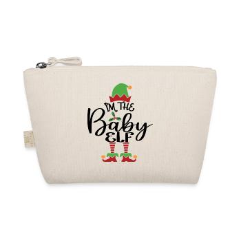 Baby Elf Nette lustige passende Weihnachten Kostüm - Bio-Täschchen - Natur - Vorne