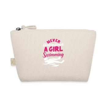 Ne sous-estimez jamais une fille en nageant - Trousse biologique - nature - Devant