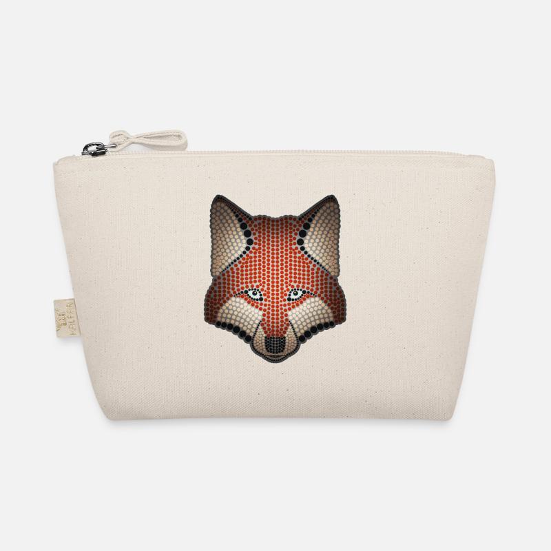 Fuchs Waldtier Design gepunktet mit Tierkopf Bio-Täschchen