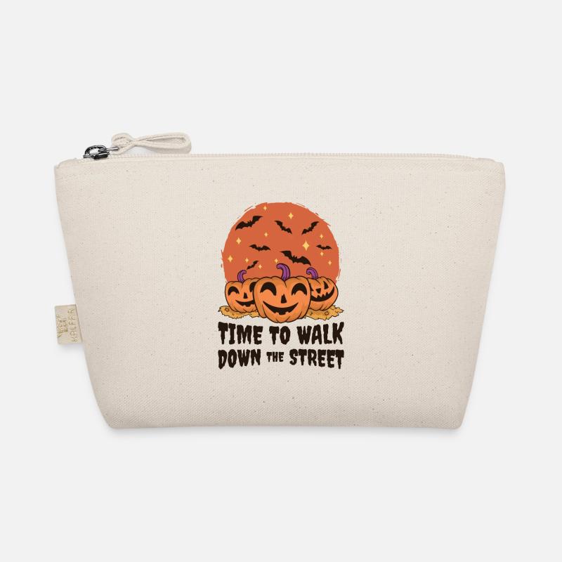 Retro Vintage Halloween Scary Lantern Horror Organic Pouch
