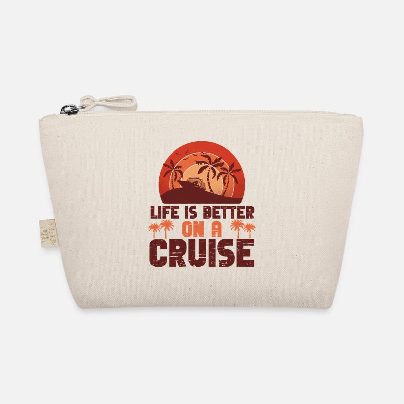 Cruise Ship Vacation Retro Life Is Organic Pouch