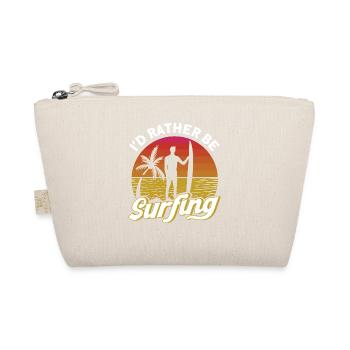 Surf Sport Surfboard Ocean Sunshine Surfer - Organic Pouch - nature - Front