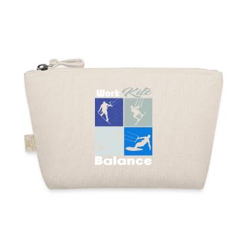 Work Kite Balance. Lifestyle Vintage Design, Work - Bio-Täschchen - Natur - Vorne