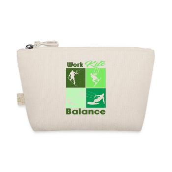 Work Kite Balance. Lifestyle Vintage Design, Work - Bio-Täschchen - Natur - Vorne