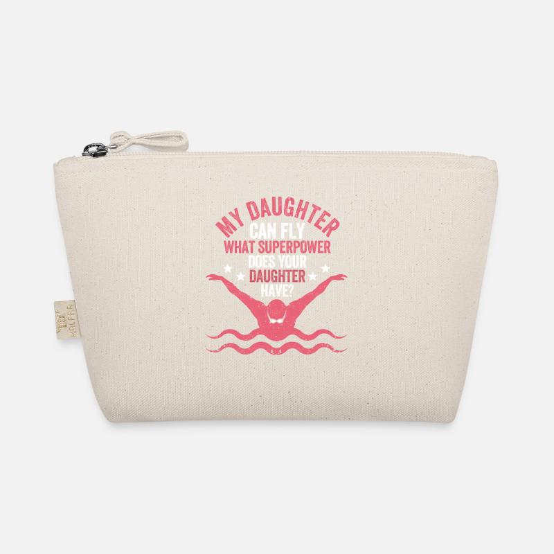 My daughter can fly superpower mom dad Organic Pouch