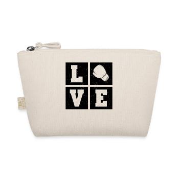 Boxing LOVE - Martial Arts Boxing Fighter Kickboxi - Bio-Täschchen - Natur - Vorne