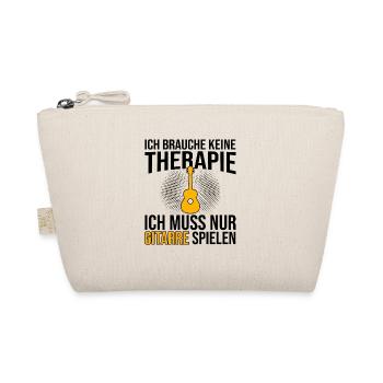 Gitarre Therapie Spruch - Bio-Täschchen - Natur - Vorne